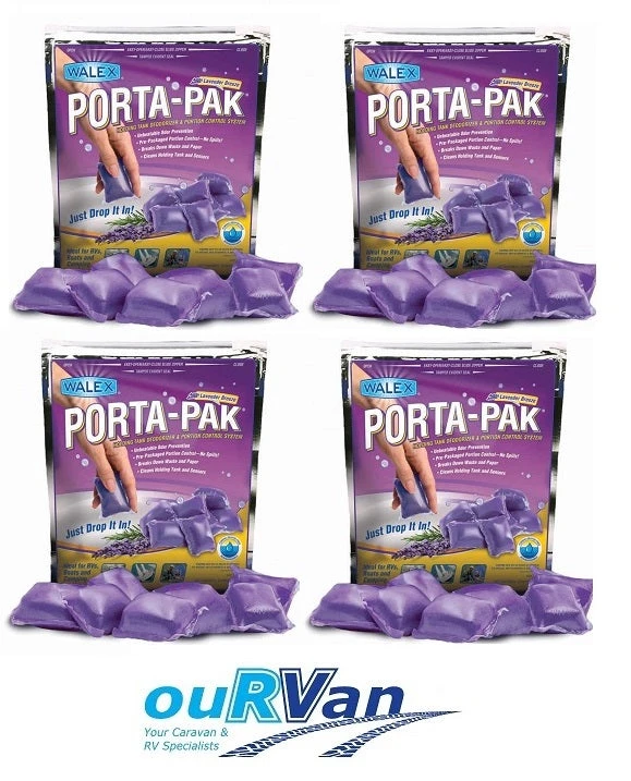 4 X WALEX PORTA-PAK DROP IN 15 SACHET CARAVAN LAVENDER TOILET CHEMICAL 042688 3 4 X WALEX PORTA-PAK DROP IN 15 SACHET CARAVAN LAVENDER TOILET CHEMICAL 042688