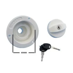 CARAVAN LOCKABLE WATER FILLER WITH CAP WITH KEYS WHITE 25MM HOSE 800-00900 COAST -Hardware Accessories Store 112590919056 1