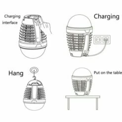 RECHARGEABLE PORTABLE MOSQUITO MOZZIE KILLER BULB BUG ZAPPER LANTERN LIGHT CARAVAN -Hardware Accessories Store 12 200fe29c c0ec 477d b659 0e4d8f7f4d66