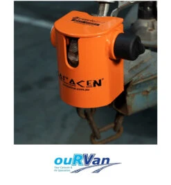 FULLSTOP™ SARACEN HITCH LOCK AUSTRALIAN V2 CARAVAN TRAILER SHL100-2 450-06082 ORANGE -Hardware Accessories Store 450 06082 SHL100 2vssaracenhitchlock 03