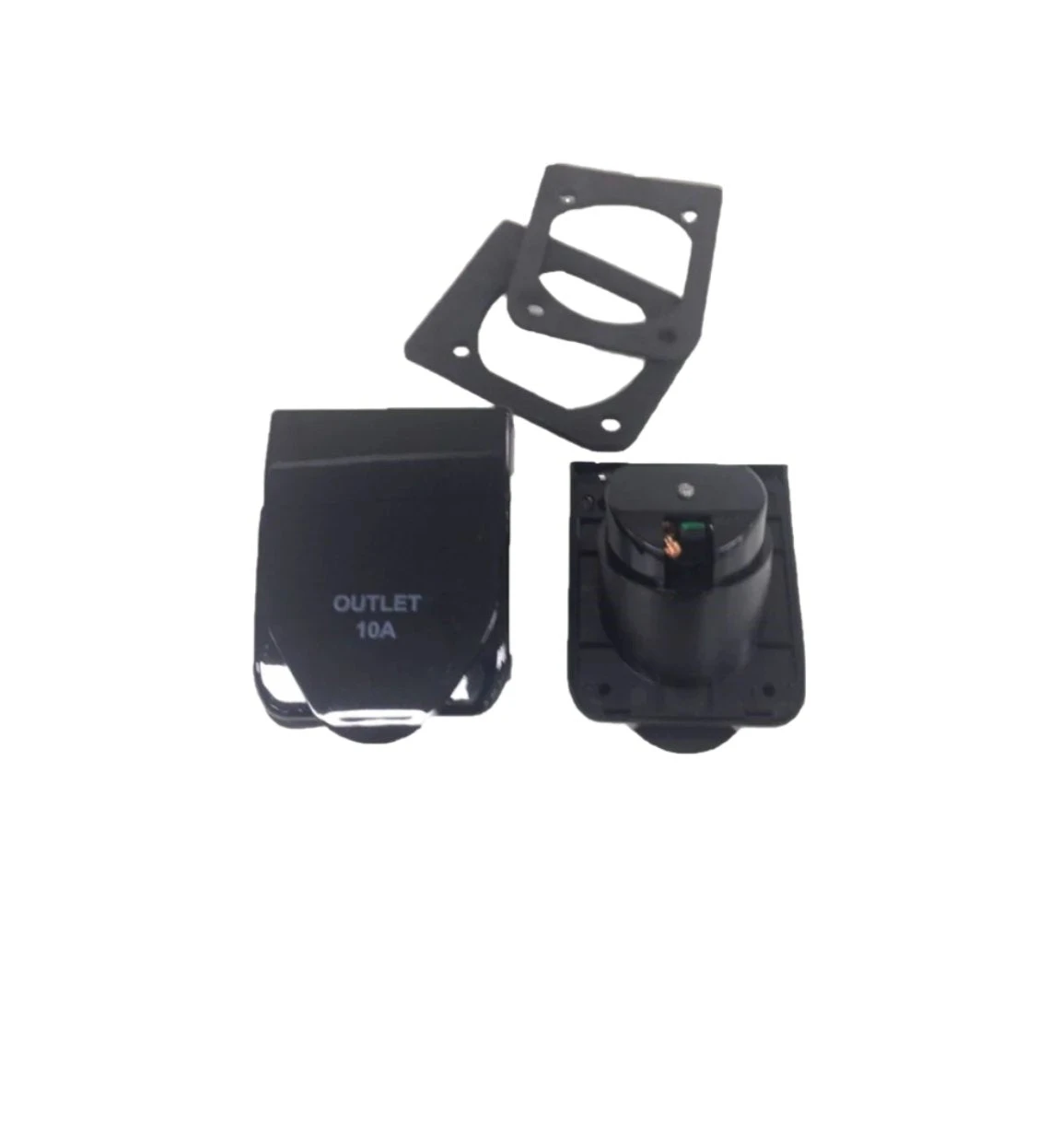 POWER OUTLET SOCKET 10A IN BLACK .OL10/ B 5 POWER OUTLET SOCKET 10A IN BLACK .OL10/ B - Image 3