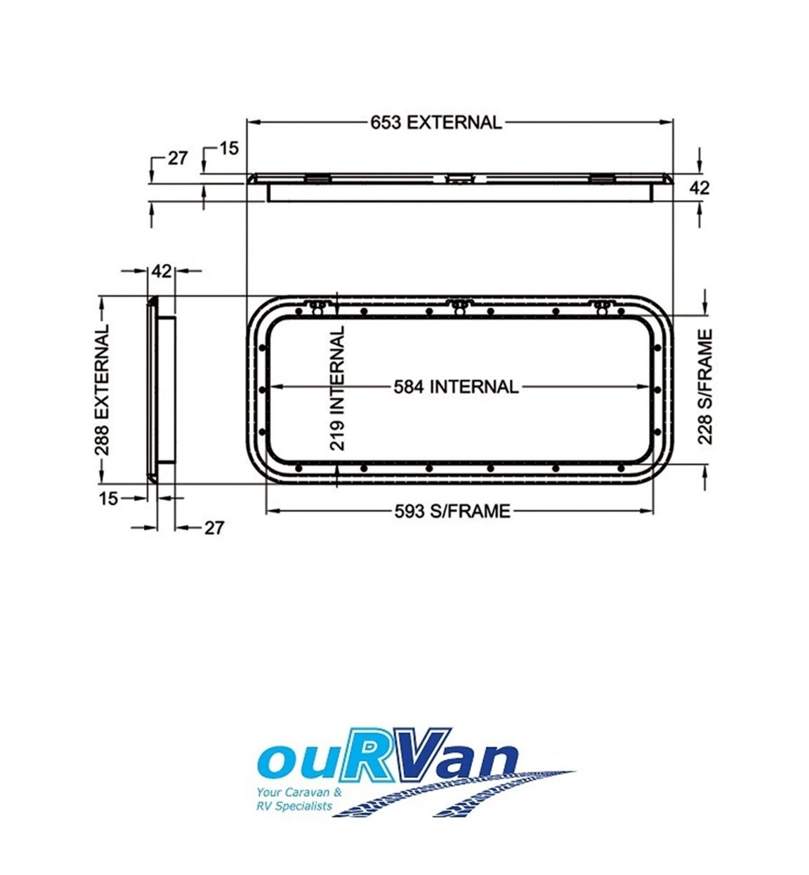COAST DOOR 6 - WHITE 288 X 653 (M500-150) 600-00010 4 COAST DOOR 6 - WHITE 288 X 653 (M500-150) 600-00010 - Image 2
