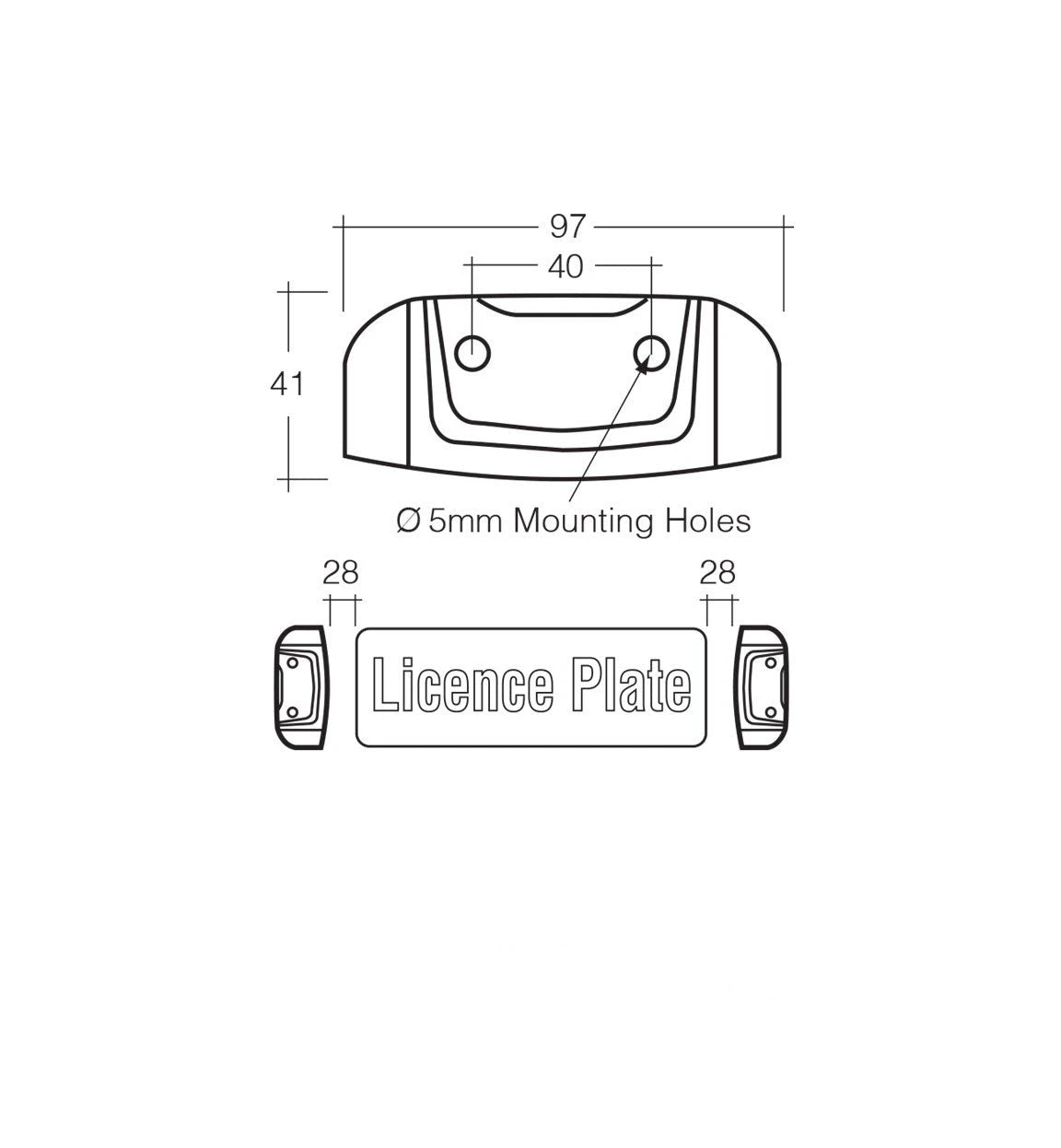 NUMBER PLATE LIGHT NARVA 90862WBL WHITE 90862WBL 4 NUMBER PLATE LIGHT NARVA 90862WBL WHITE 90862WBL - Image 2