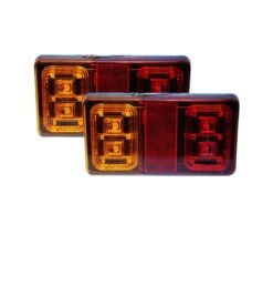 AP LED RECTANGLE TRAILER LAMP 12V TWIN PACK AP10003 CARAVAN RV