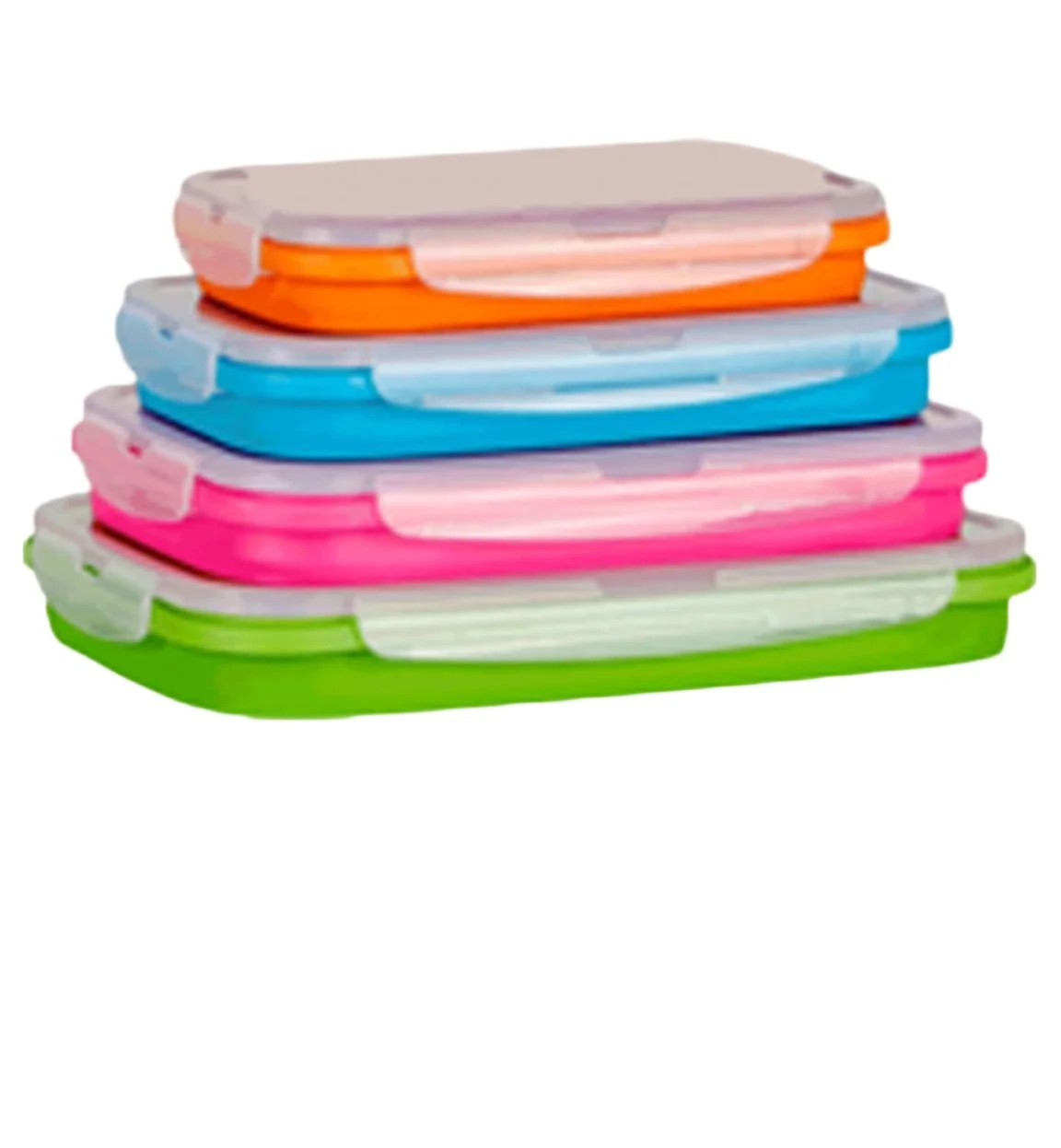 SET OF 4 COLLAPSIBLE RECTANGULAR CONTAINERS 0062 3 SET OF 4 COLLAPSIBLE RECTANGULAR CONTAINERS 0062