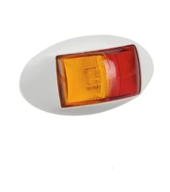 NARVA 10–33 VOLT MODEL 14 L.E.D SIDE MARKER LAMP (RED/AMBER) WHITE HOUSING Part No. 91404WBL