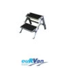 ALUMINIUM FOLDING STEP - 150KG WEIGHT RATING -Hardware Accessories Store STP6 2STAGEFOLDINGALUMINIUMSTEP 01