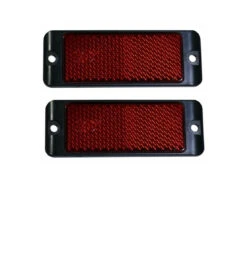 AP AUTO LAMPS RED REFLECTOR PAIR AP80047 SCREW ON CARAVAN TRAILER RETRO