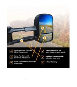 CLEARVIEW MIRRORS CV-VW-AK-HGAEB 2009-CURRENT AMAROK ELECTRIC BLACK HEATED GPS AM-FM -Hardware Accessories Store clearviewmirrorsblackwithindicatorspairfeatures