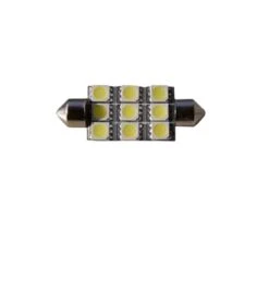 LED FESTOON 9 LEDs 39mm 12 VOLT COOL WH